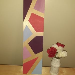 Abstract Acrylic Wood Table Top Home Decor